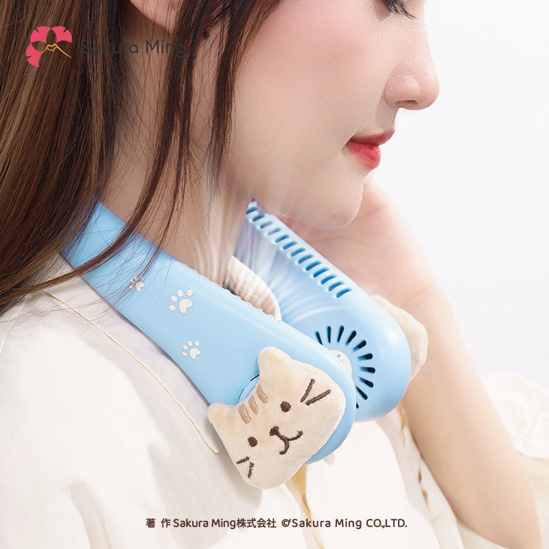 New style small fan for three-color cat hanging neck