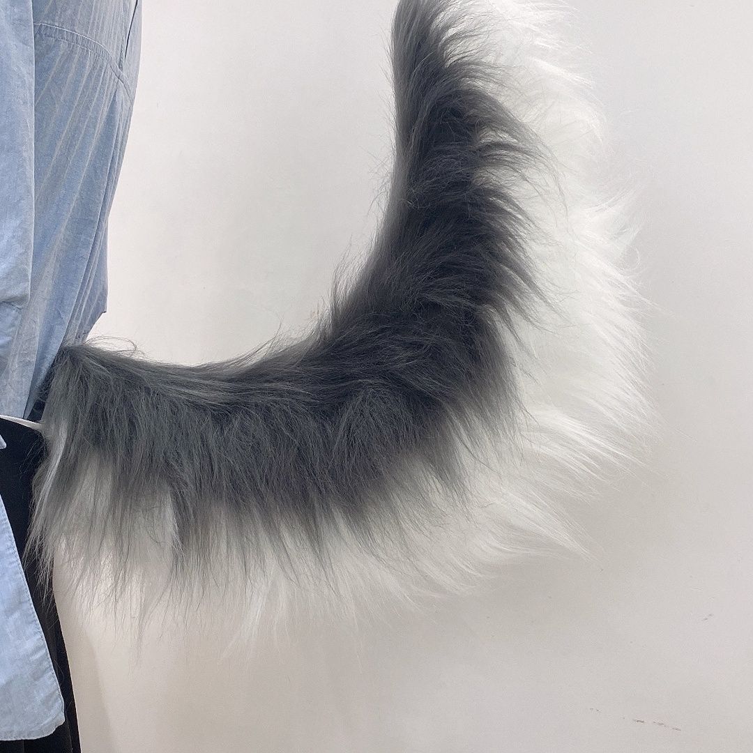Handmade plush electric movable animal tail