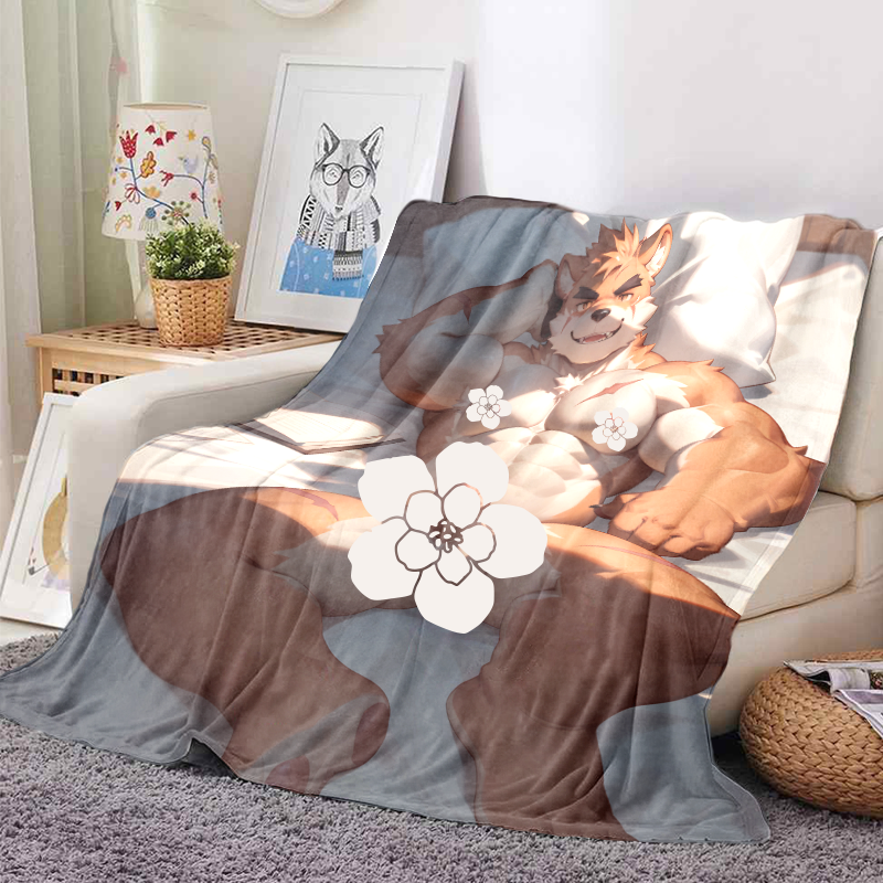 Custom Sleeping Series Furry Double-sided Flannel Blanket