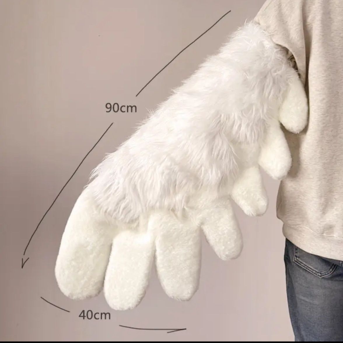 cos cute plush gloves wings animal claws