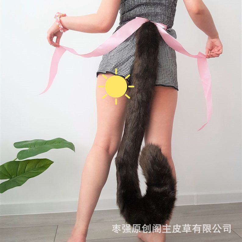 Handmade long hair animal tail