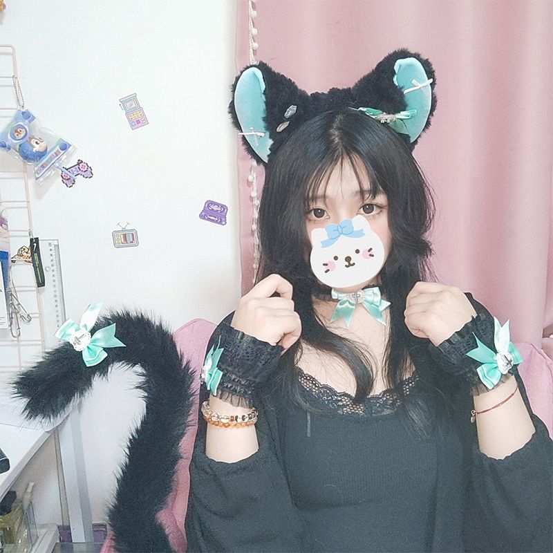 Cat ears cat tail soft girl