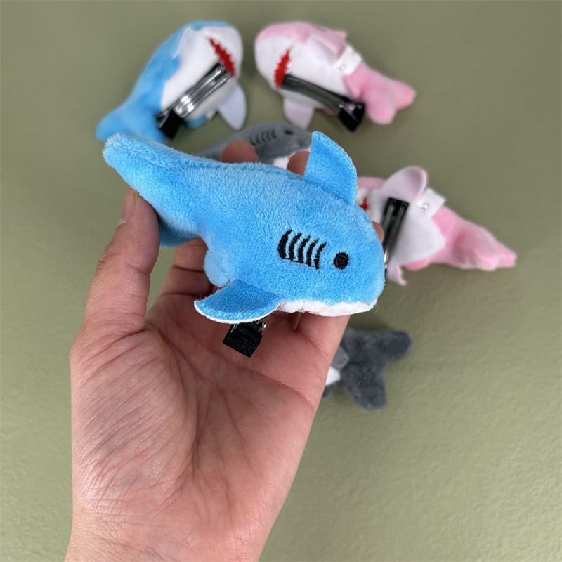 Cute creative little shark doll bobby pin