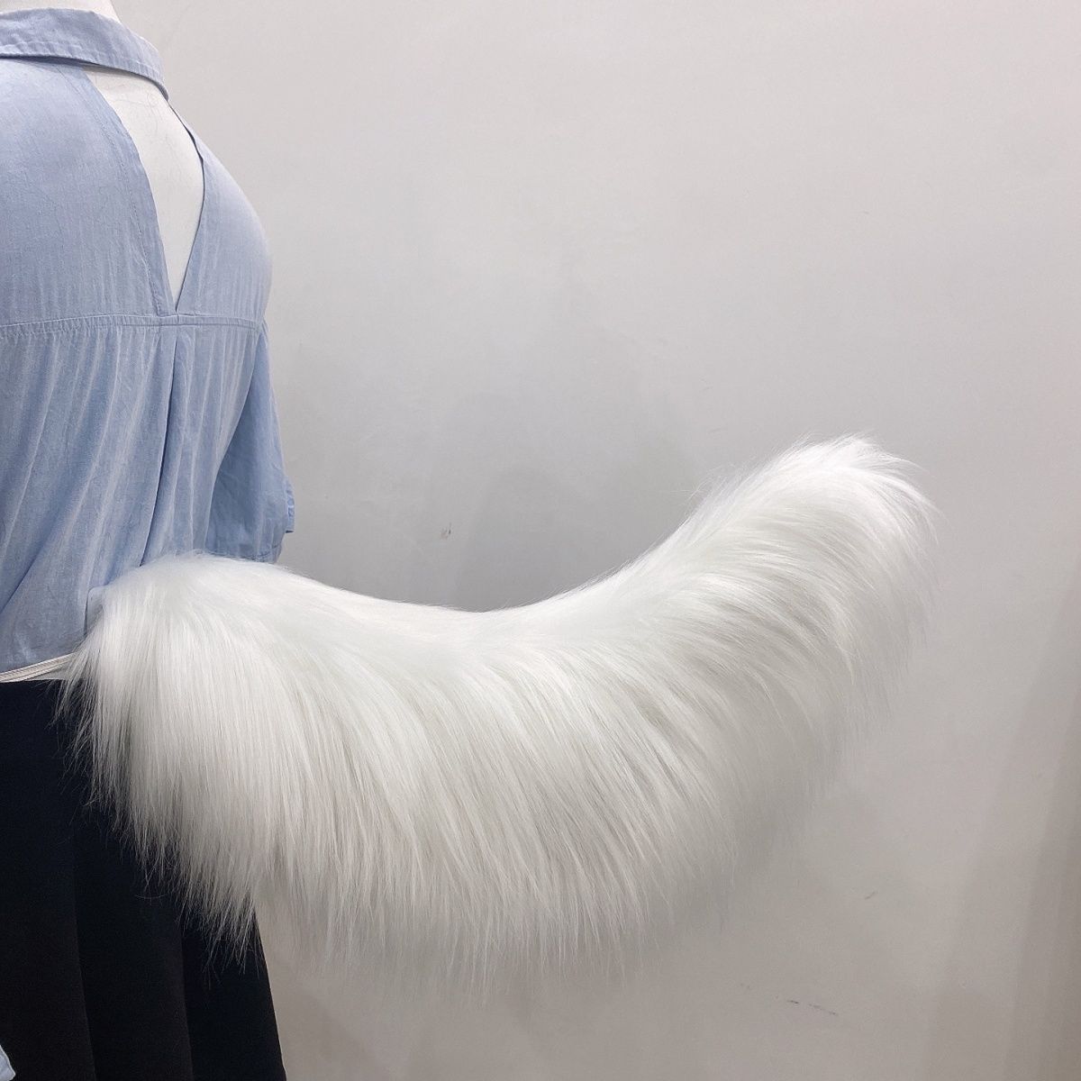 Handmade plush electric movable animal tail
