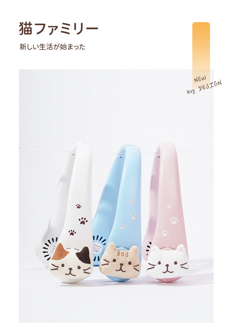 New style small fan for three-color cat hanging neck
