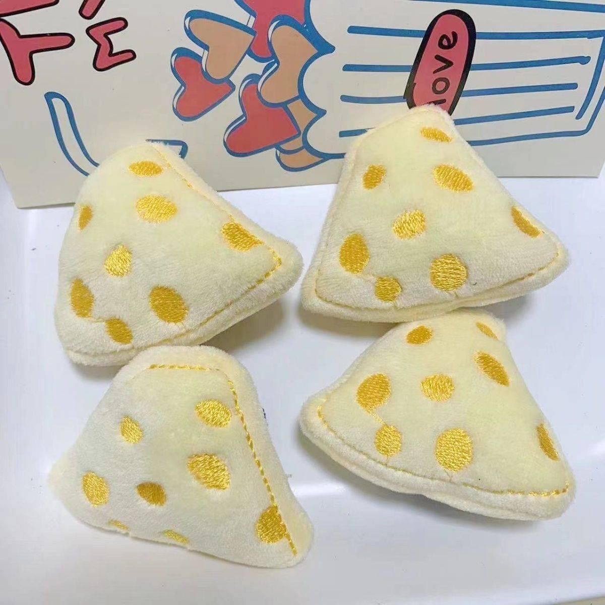 Cheese and cheese plush hairpin