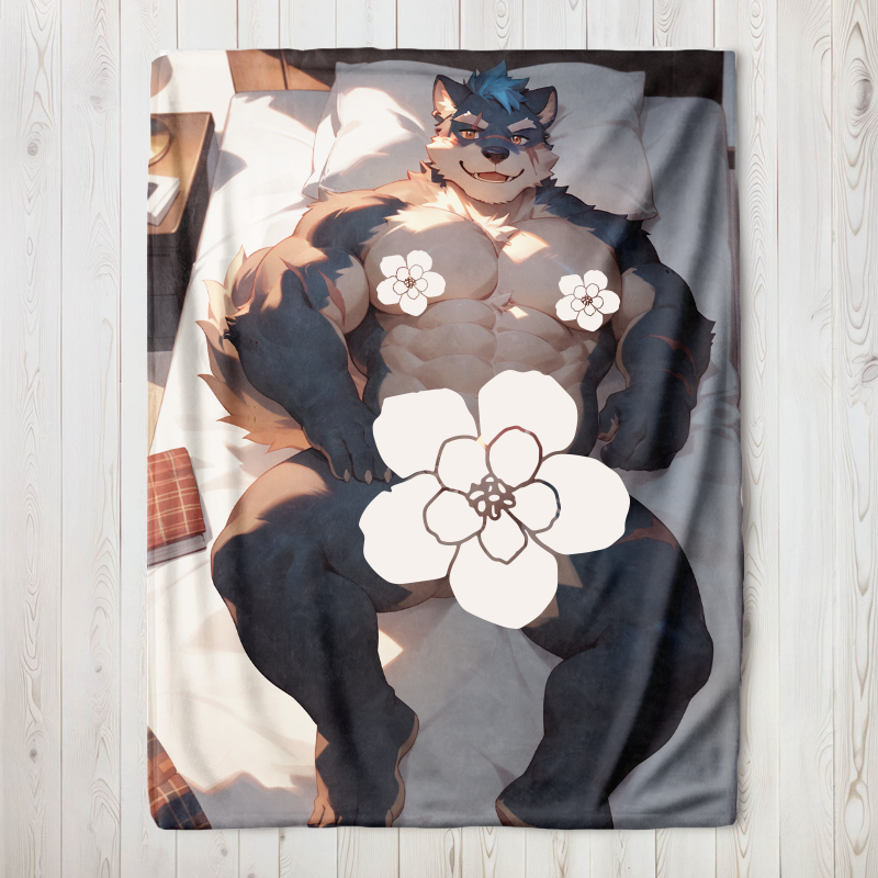 Custom Sleeping Series Furry Double-sided Flannel Blanket