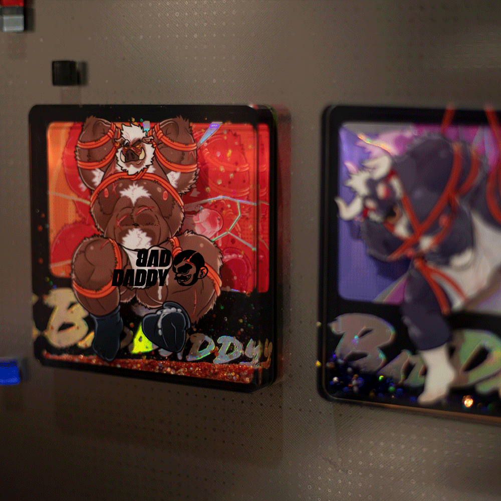 Customizable acrylic furry refrigerator magnet