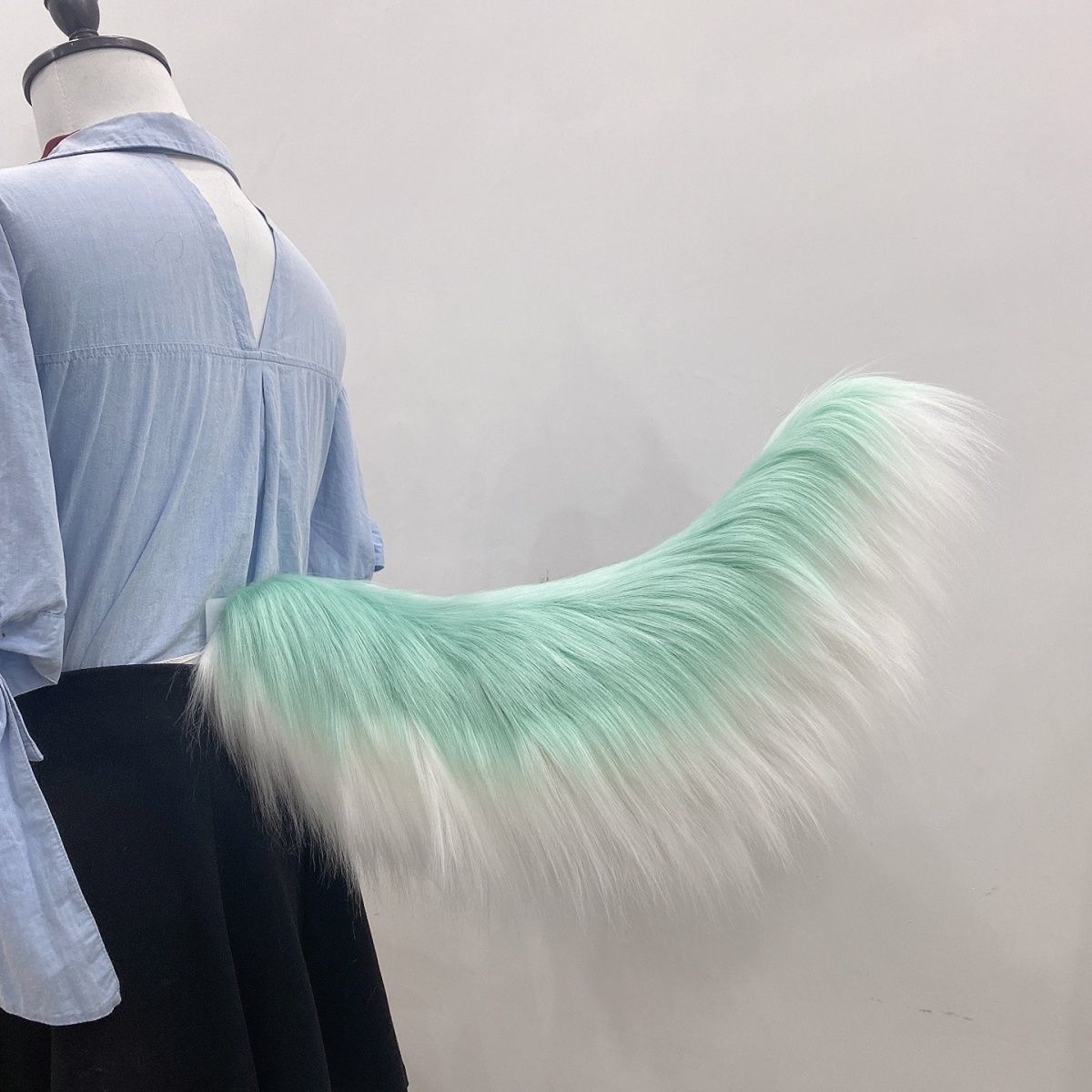 Handmade plush electric movable animal tail