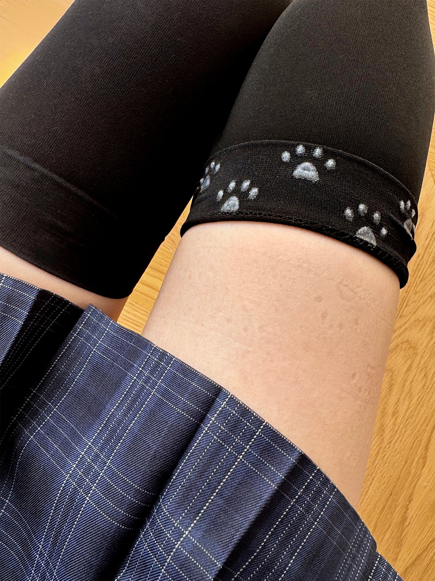 White silk knee socks spring and summer thin