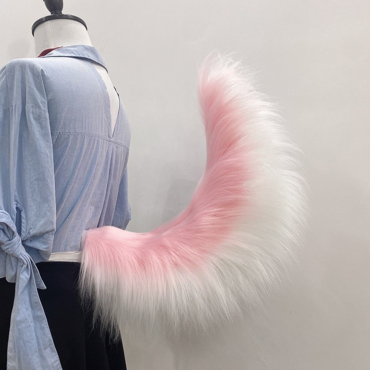 Handmade plush electric movable animal tail