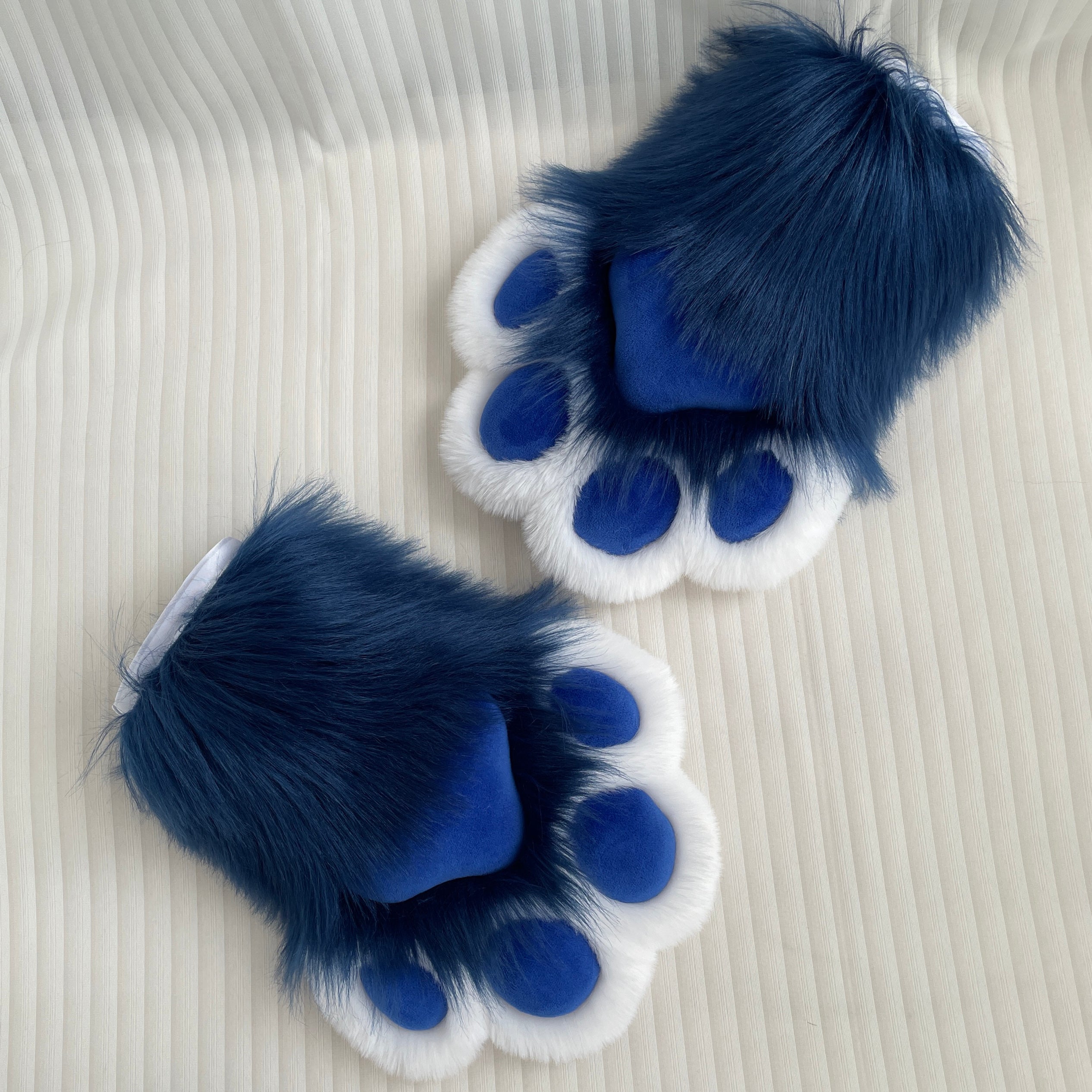 cosplay navy blue tail gloves kig furry costume