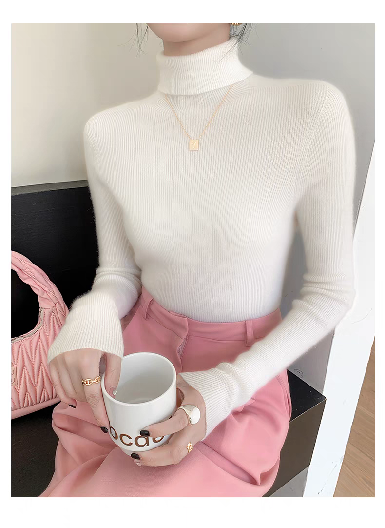 Autumn and Winter Fashion 100 Turtleneck Slim Cardigan