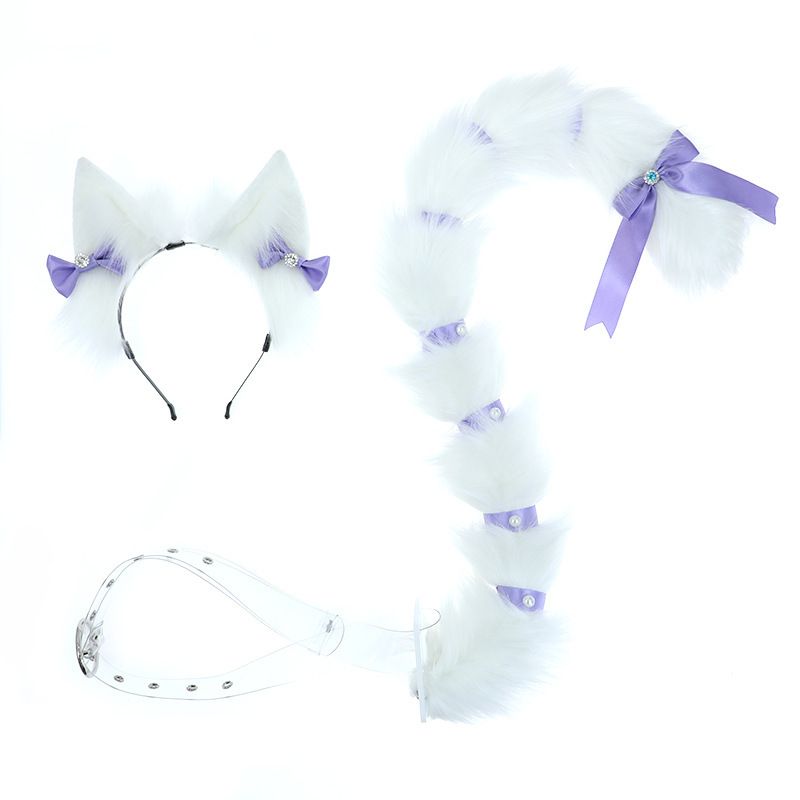 Kitten cat ears headband cat tail suit cosplay