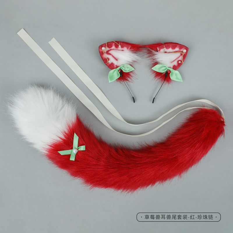 Handmade cosplay cat ears and tail