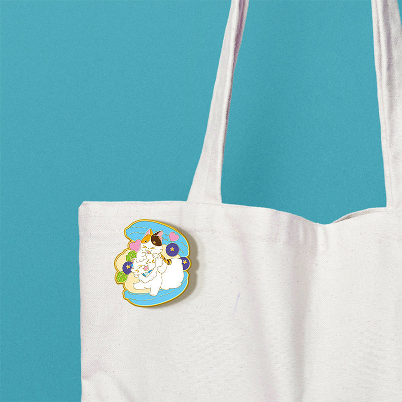 Custom Furry Metal Brooch Badge Card