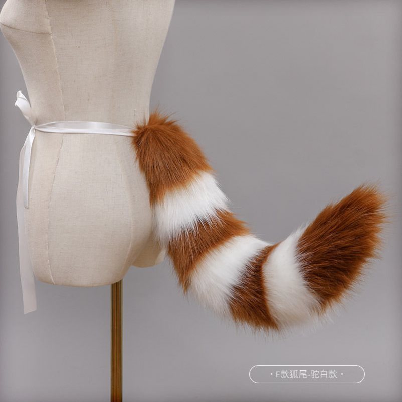 Tail cos cute plush animal ears headdress tail