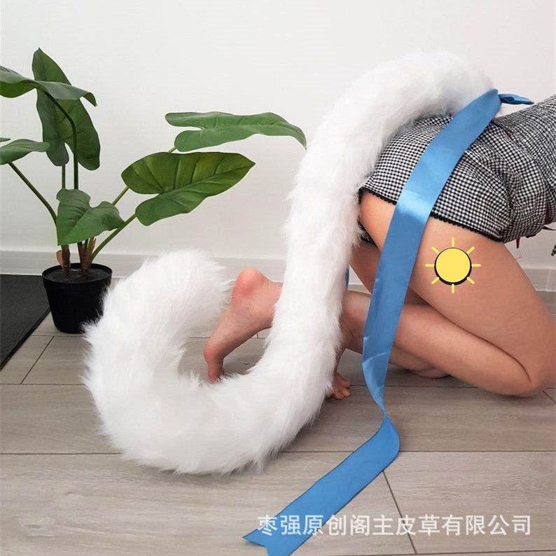 Handmade long hair animal tail