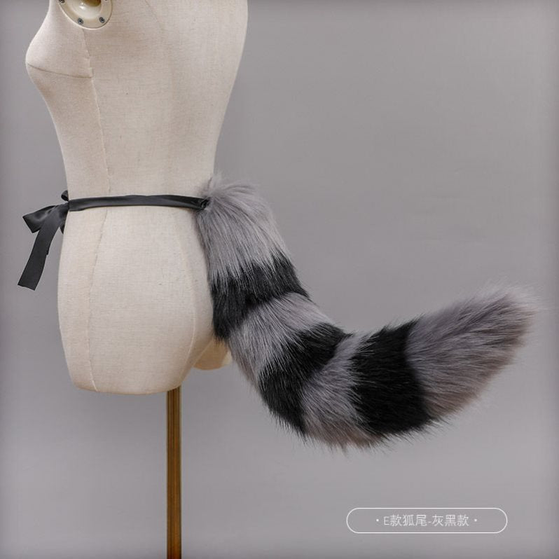 Tail cos cute plush animal ears headdress tail