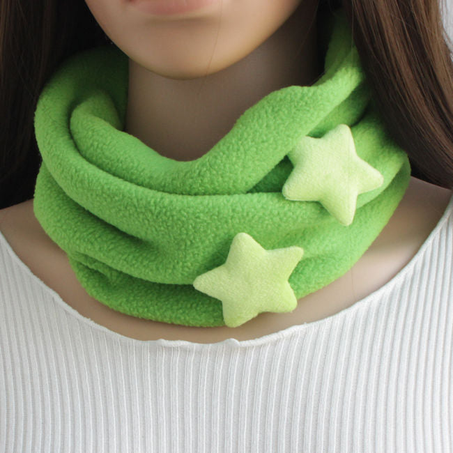 autumn and winter polar fleece plush scarf