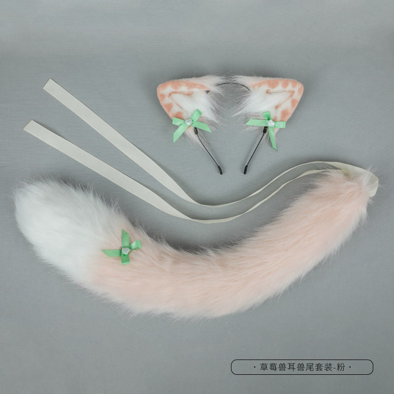 Handmade cosplay cat ears and tail