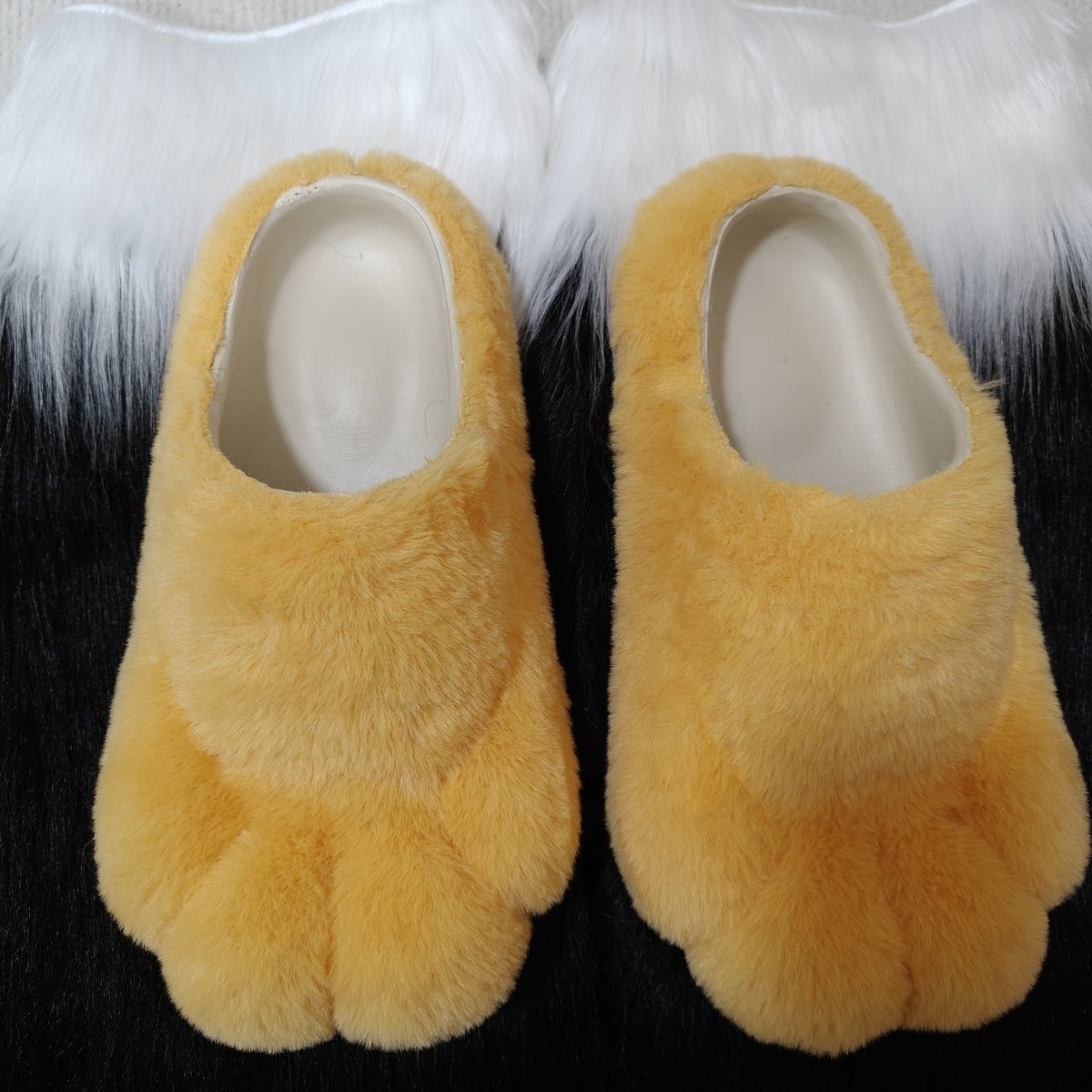 Cabbage animal foot shoes cat claw fur shoes