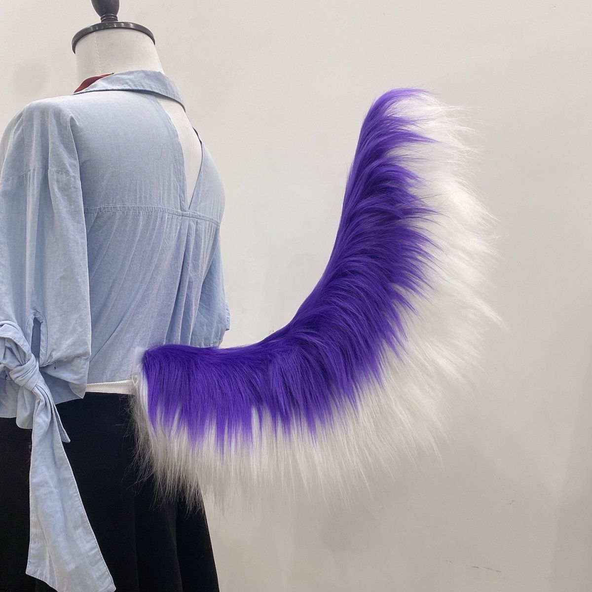 Handmade plush electric movable animal tail