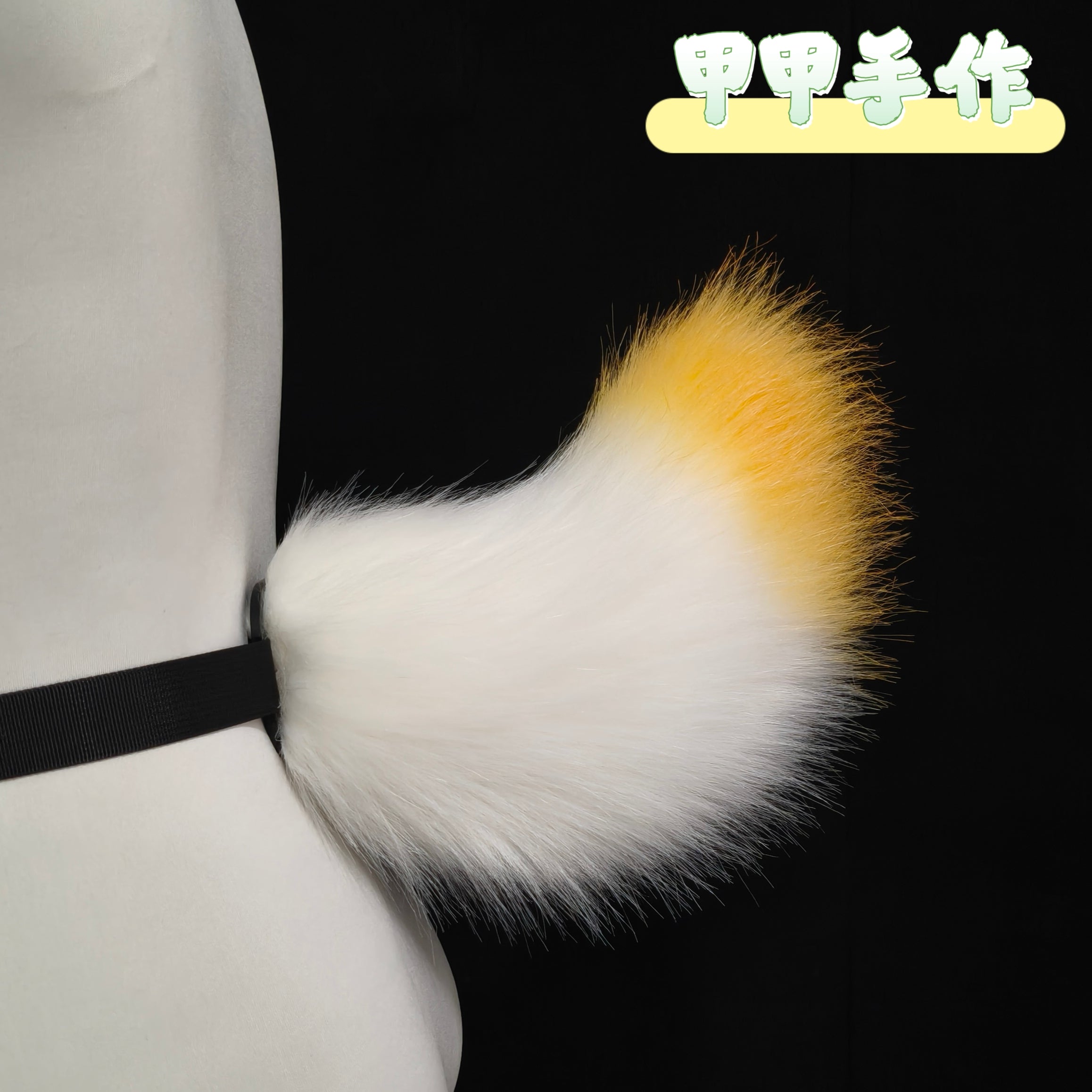 Handmade headdress with fruit rabbit ears and tail