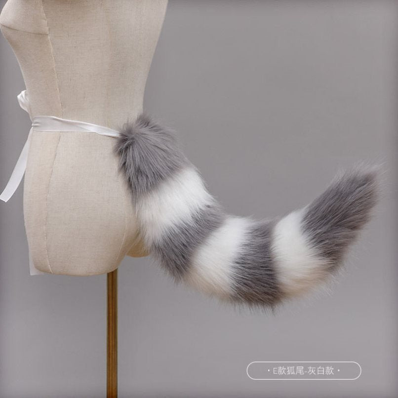 Tail cos cute plush animal ears headdress tail