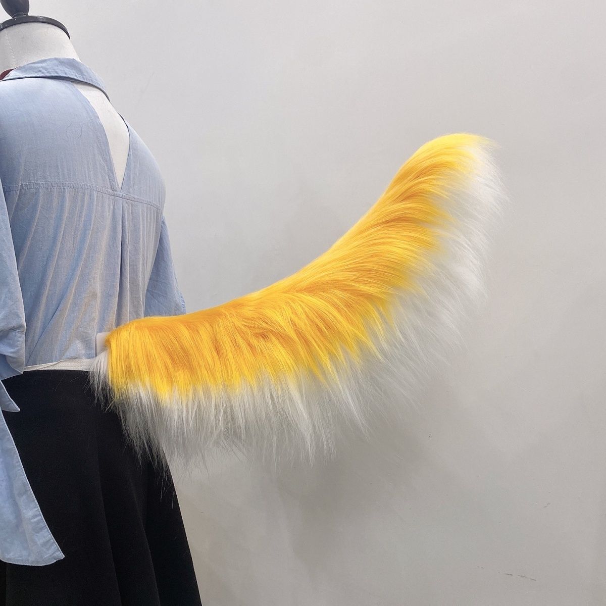 Handmade plush electric movable animal tail