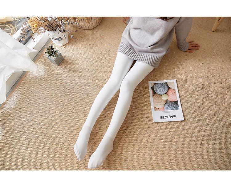 1800D Japanese autumn and winter white velvet leggings