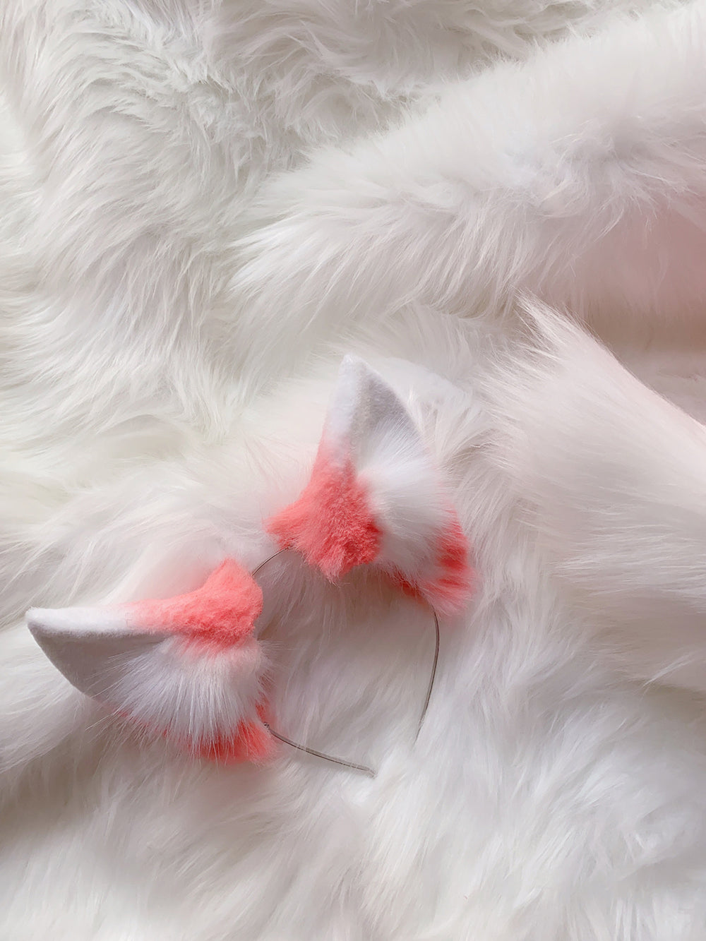 cos pink animal ears headband