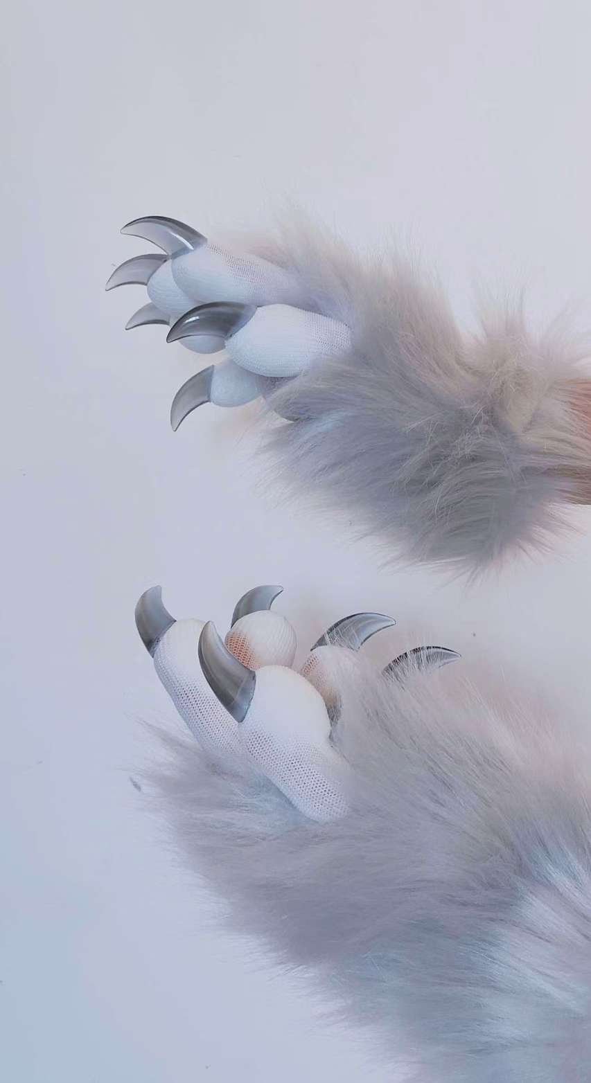 Furry kig beast claws handsome motorcycle gloves