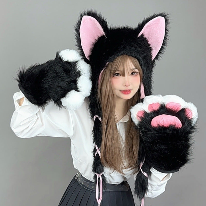 Cosplay props plush paw cat furry suit