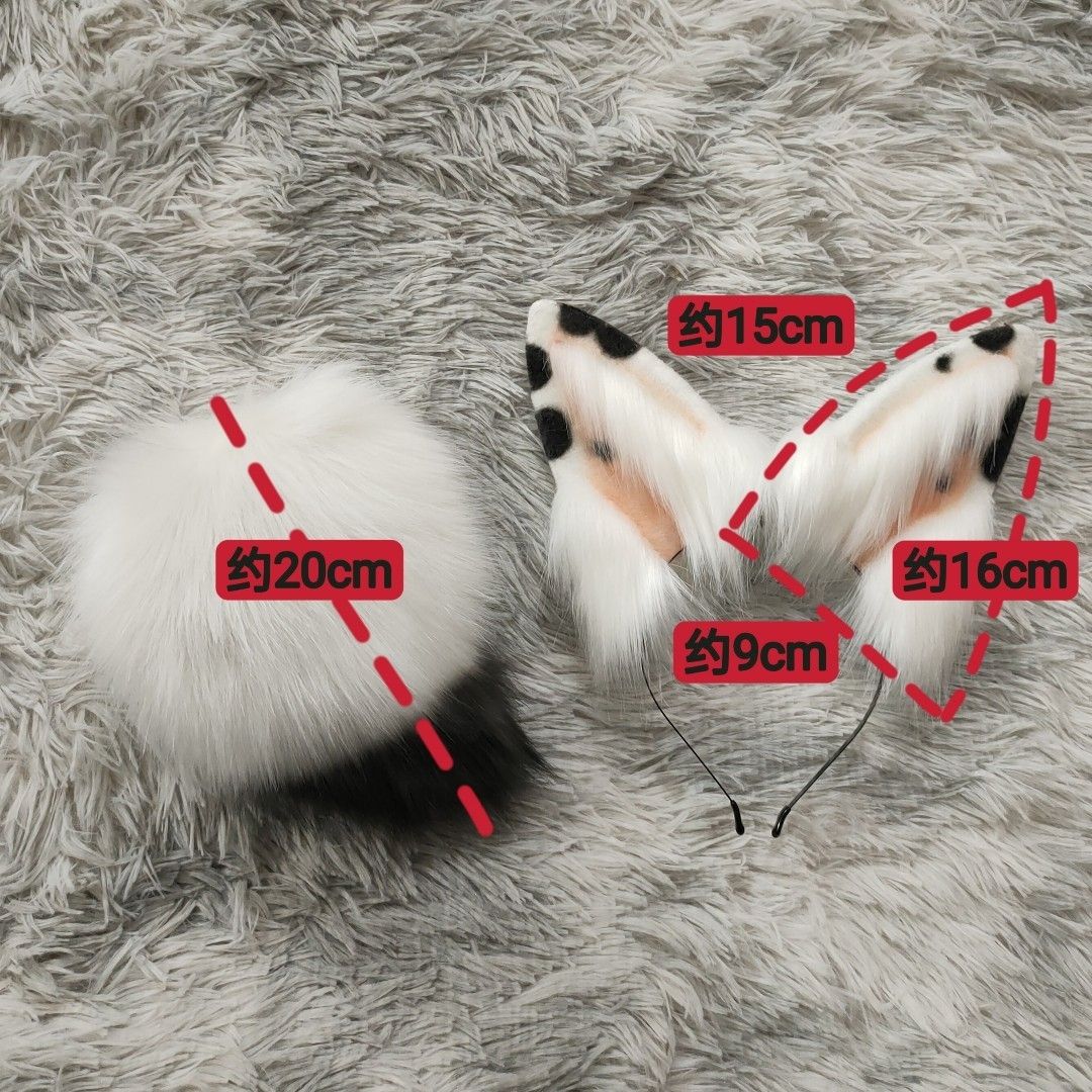 Make simulated spotted rabbit ears
