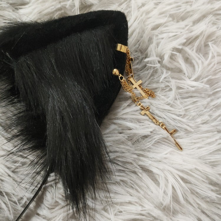 Cos handmade simulation cat ears and cat tail