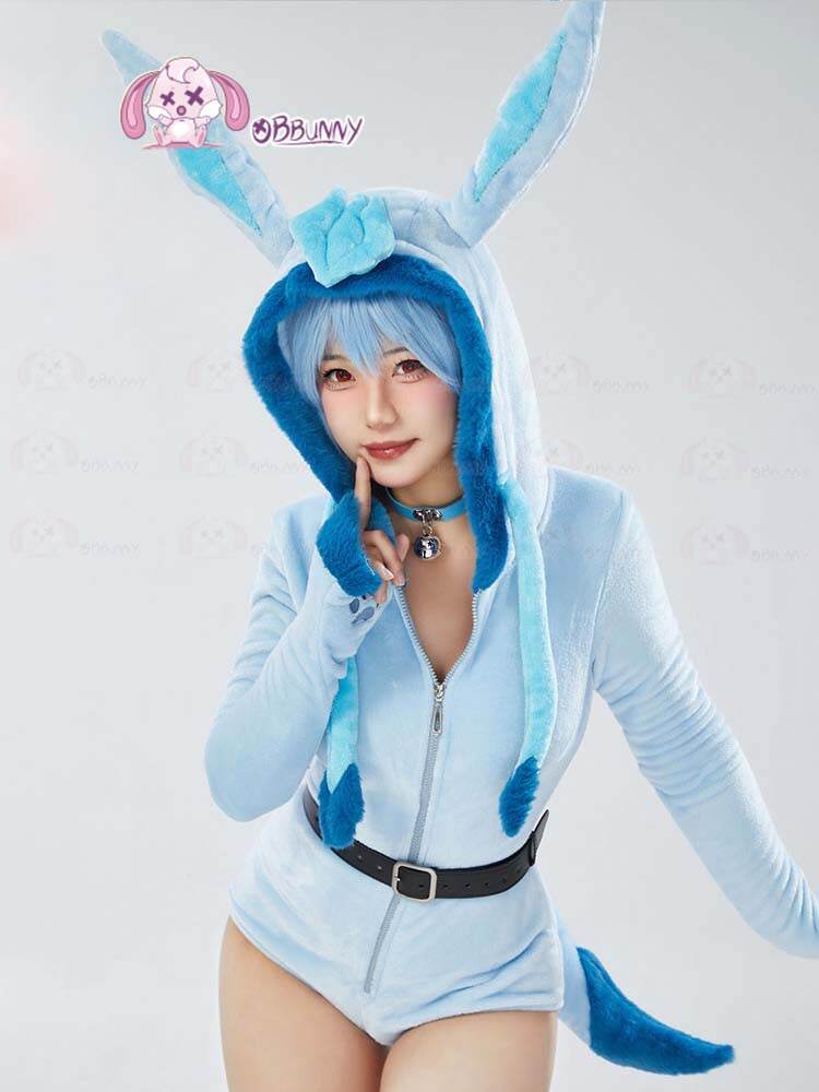 Blue plush cosplay female cute cartoon