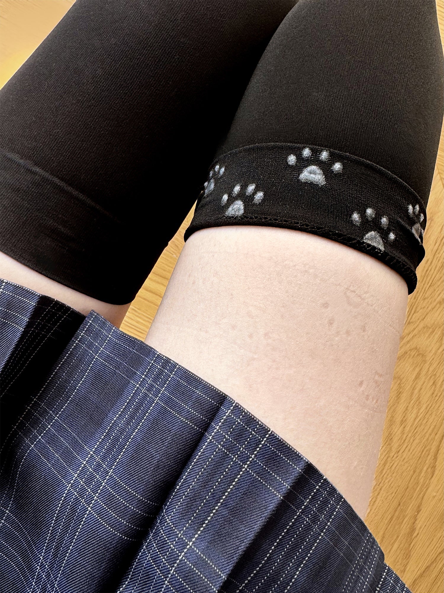 White silk knee socks spring and summer thin