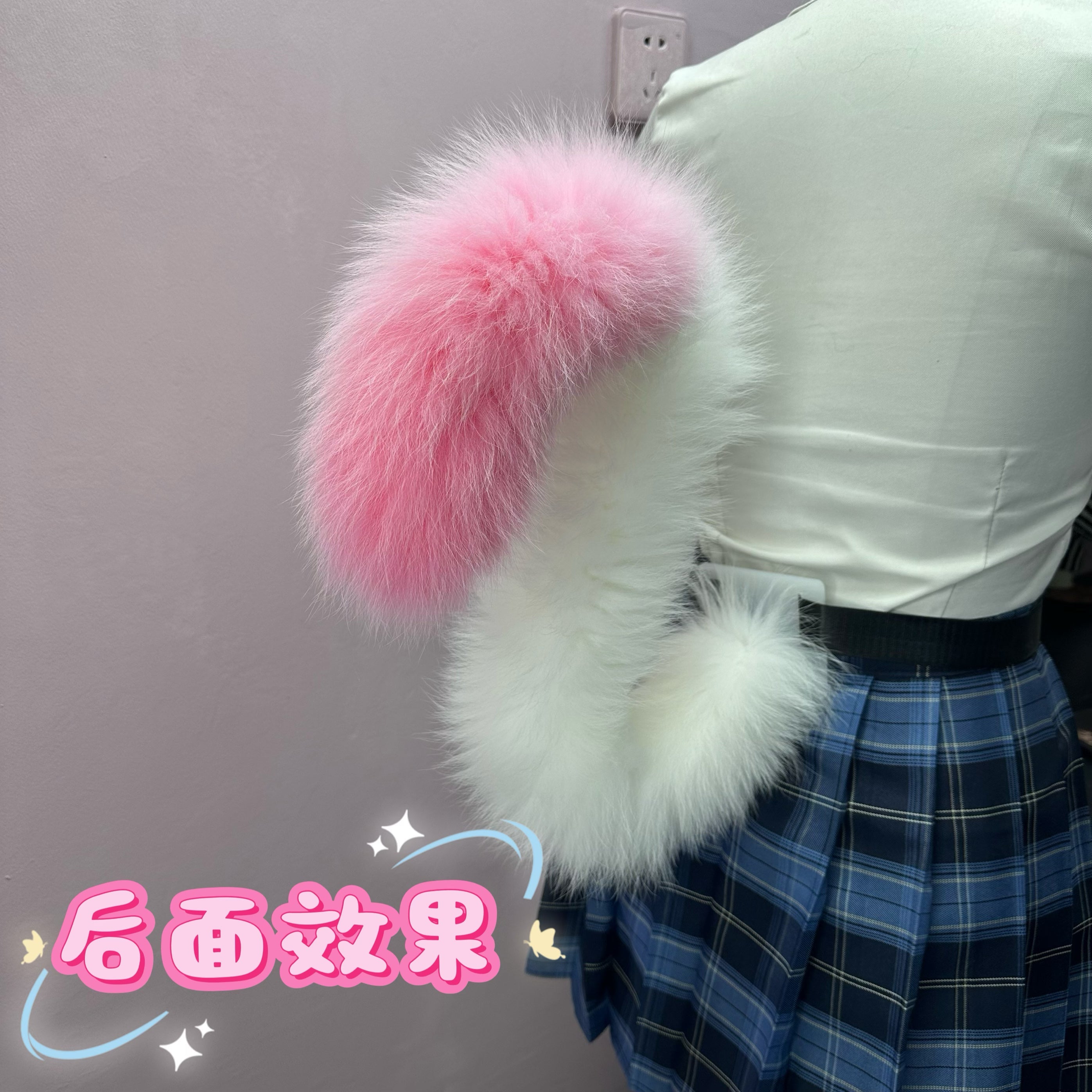 Orange cat tail two-dimensional comic exhibition cos cat tail