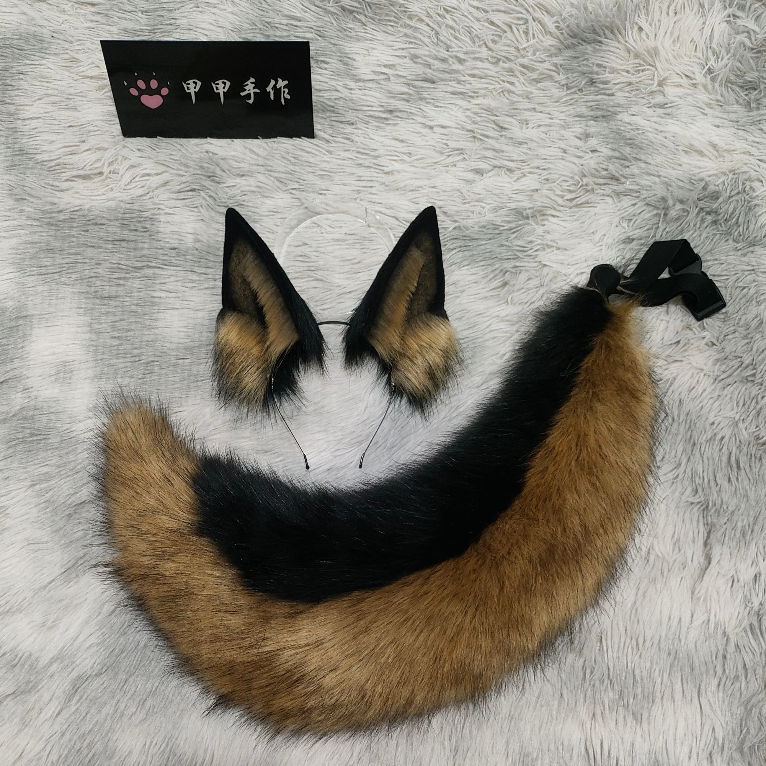 Wolf ears and wolf tail cosplay headband