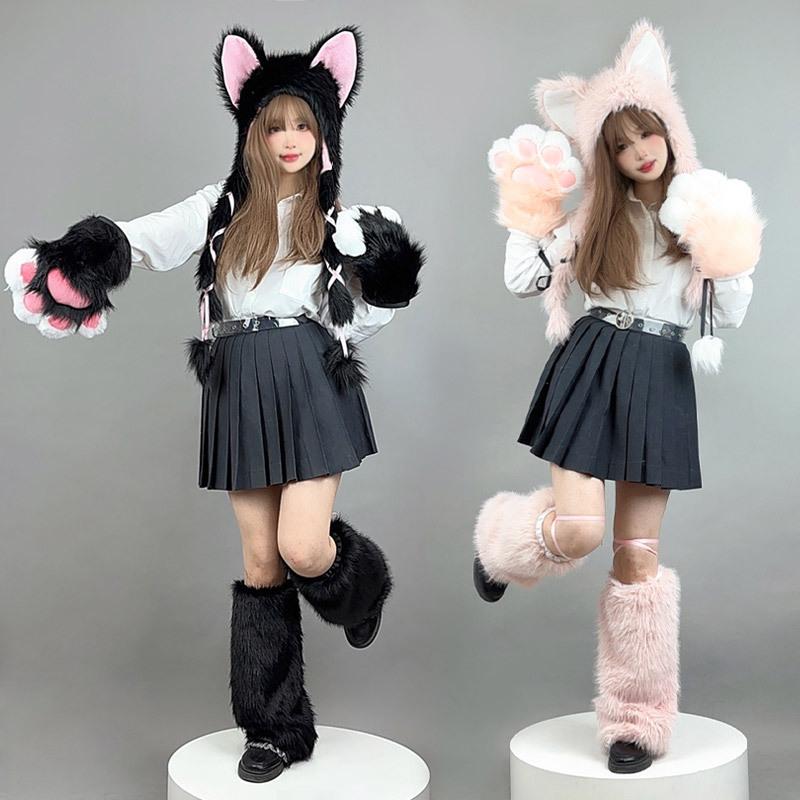 Cosplay props plush paw cat furry suit