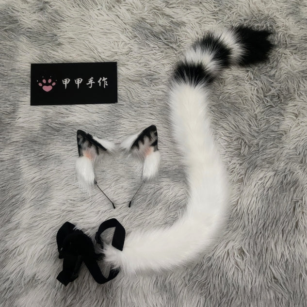 Handmade simulation cosplay tabby cat cos