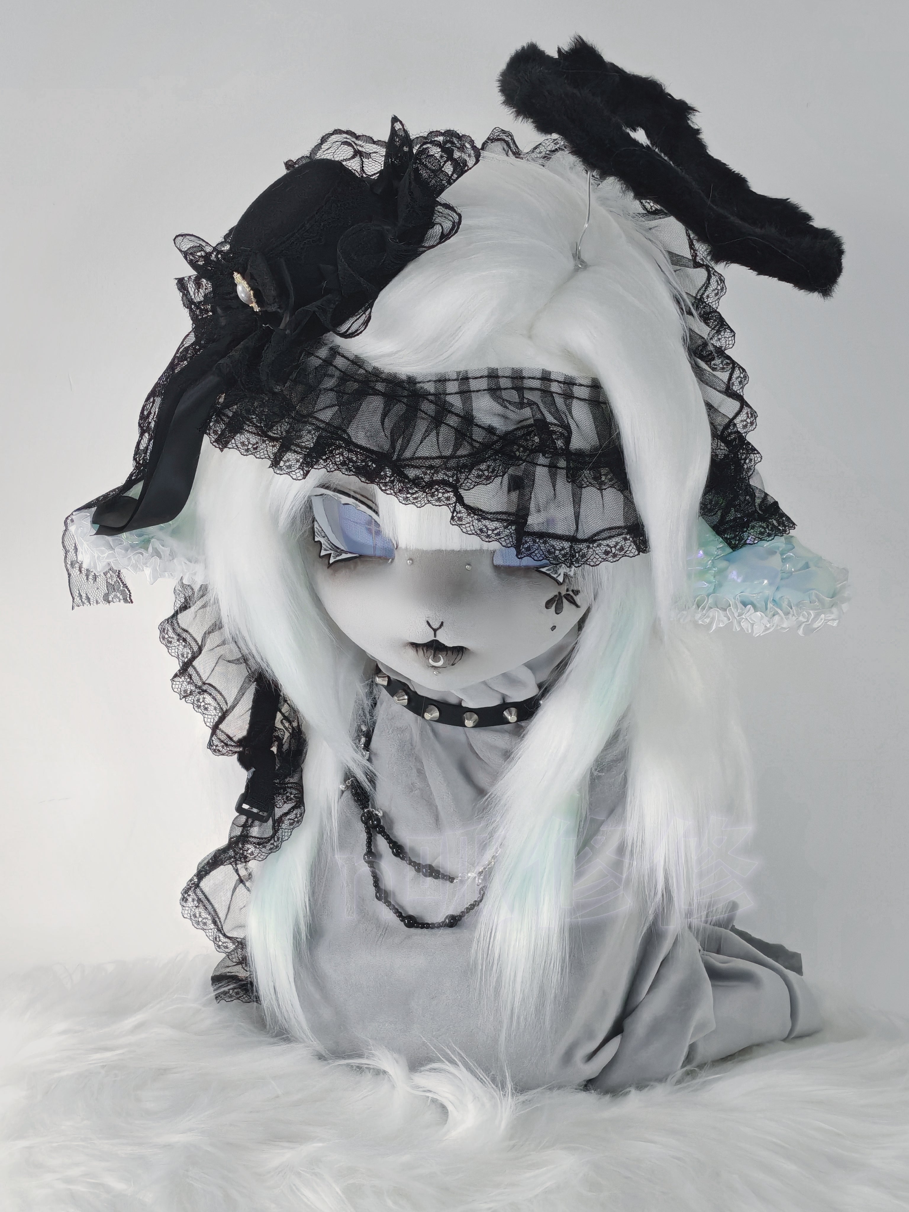 Dark Lace Lamb Kig Head Fursuits