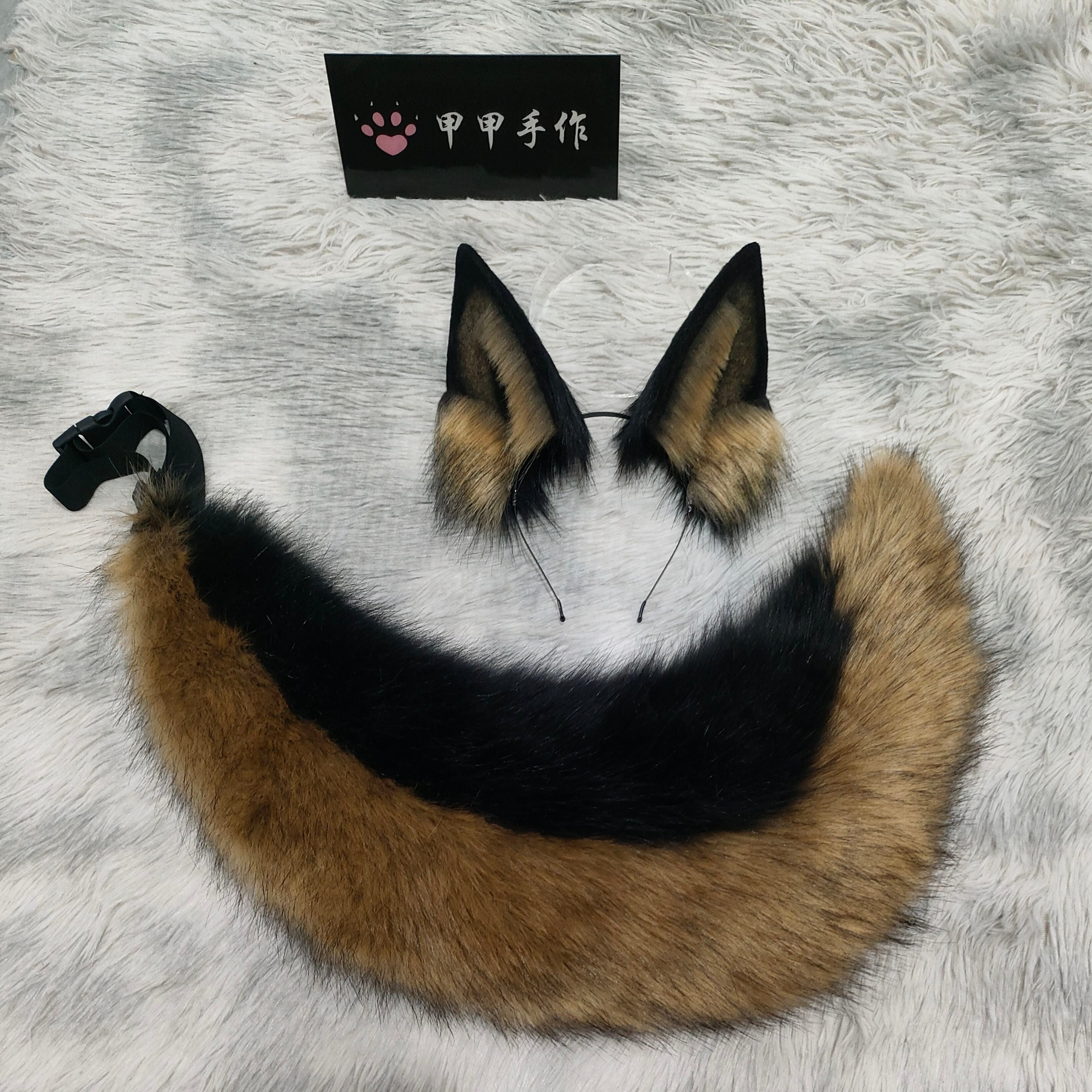 Wolf ears and wolf tail cosplay headband
