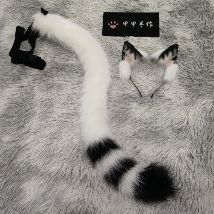Handmade simulation cosplay tabby cat cos