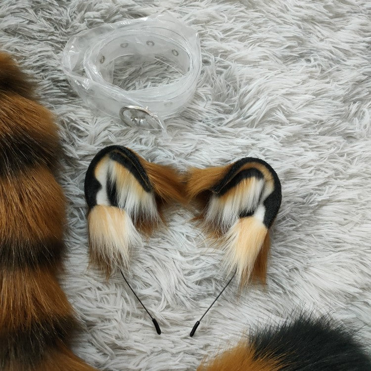 Handmade cos simulation animal ears and tail