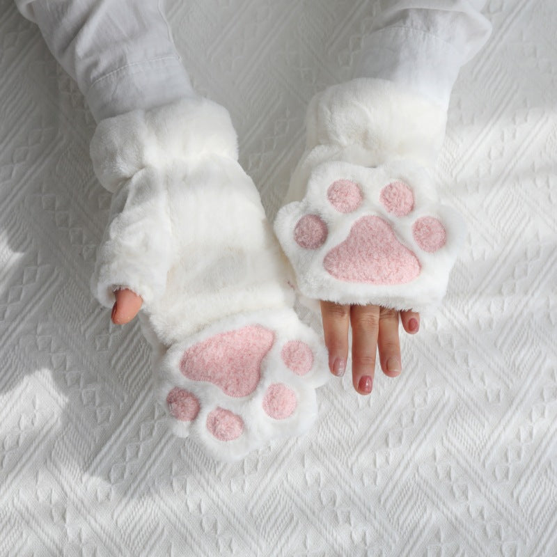 Women's half finger cat claw gloves
