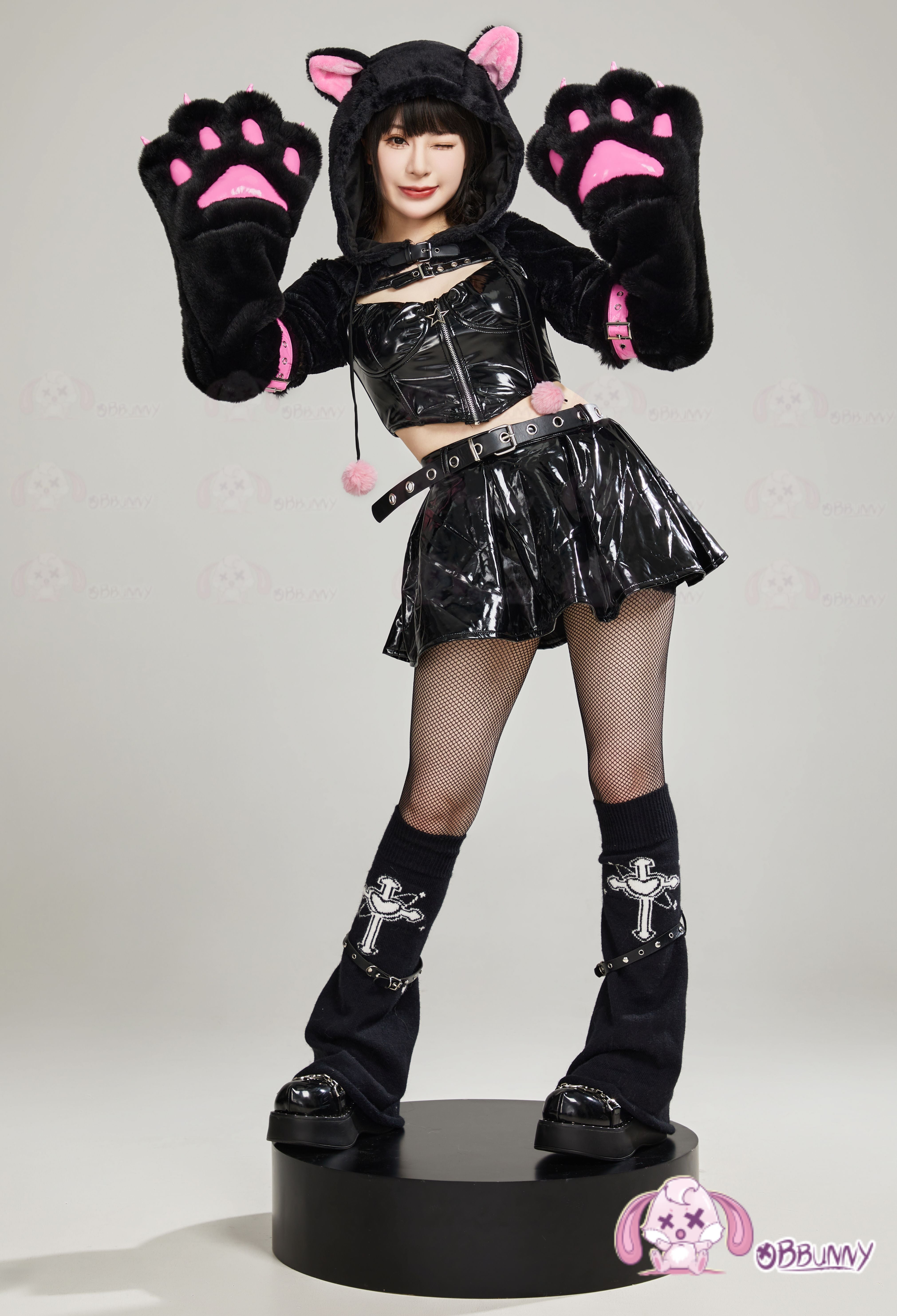 Black cat cosplay JK short skirt sailor style