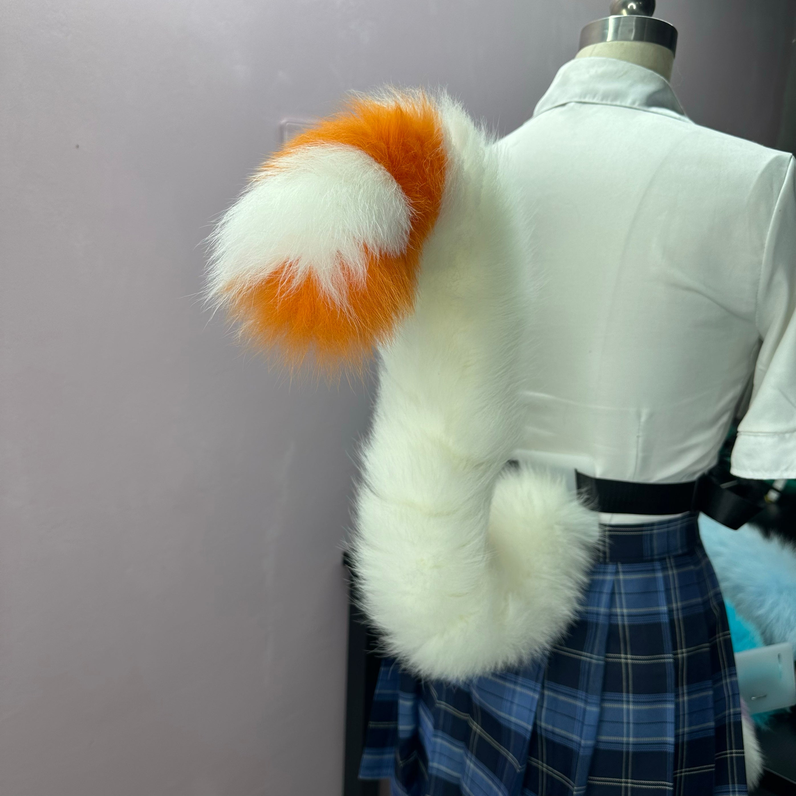 Orange cat tail two-dimensional comic exhibition cos cat tail