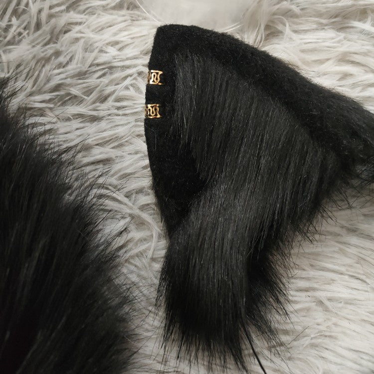 Cos handmade simulation cat ears and cat tail